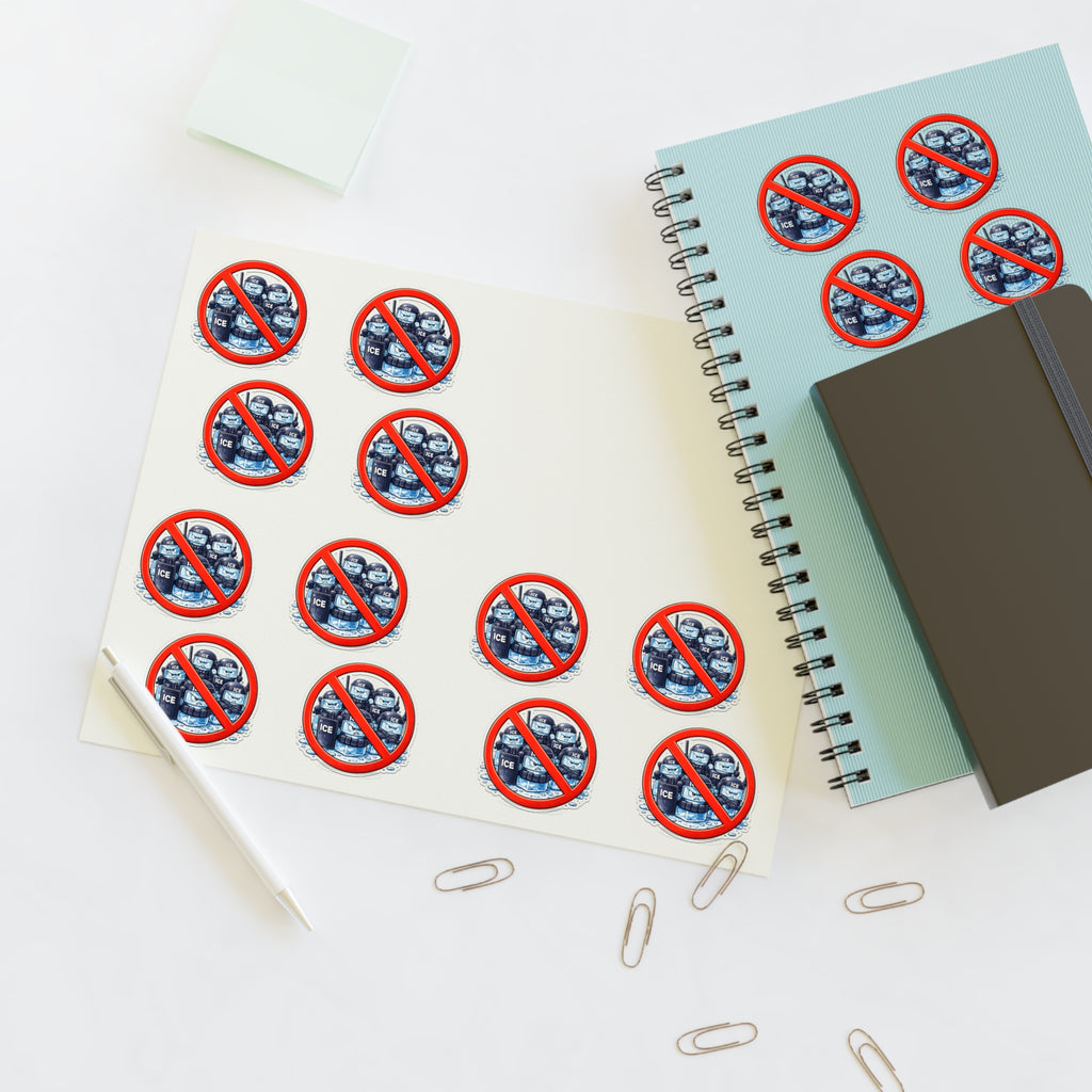 No ICE Sticker - Anti-ICE Protest Sticker Sheet - (4-Pack)