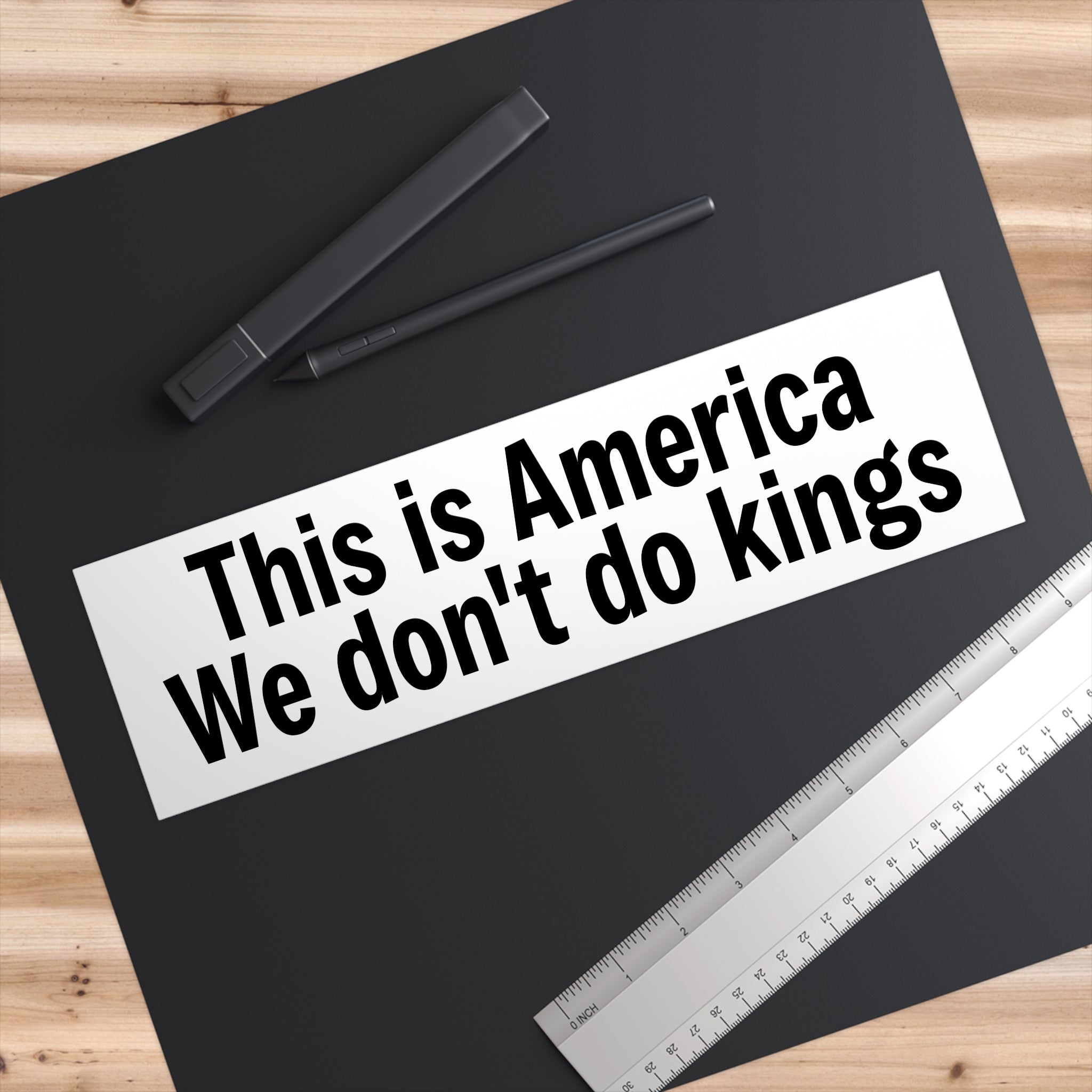 This is America We don't do kings - White