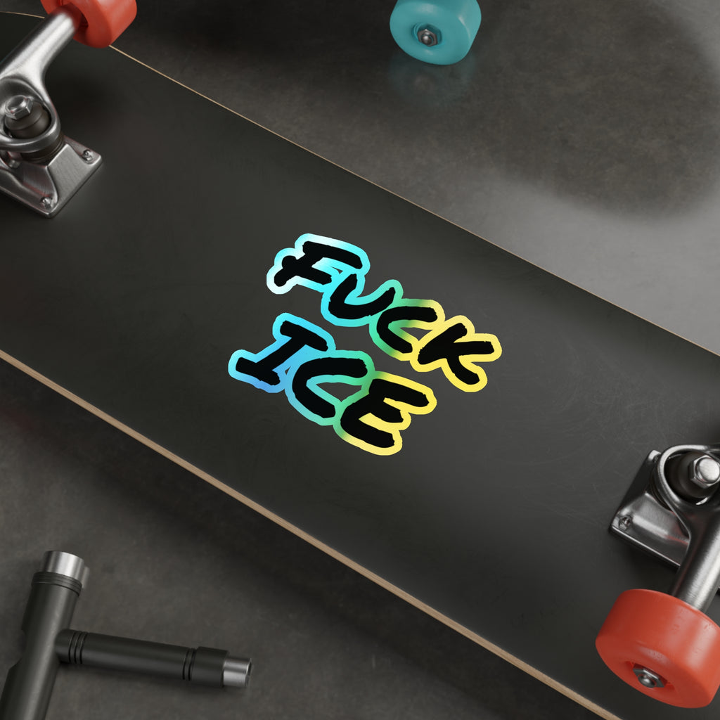 Fuck Ice Holographic Die-cut Stickers