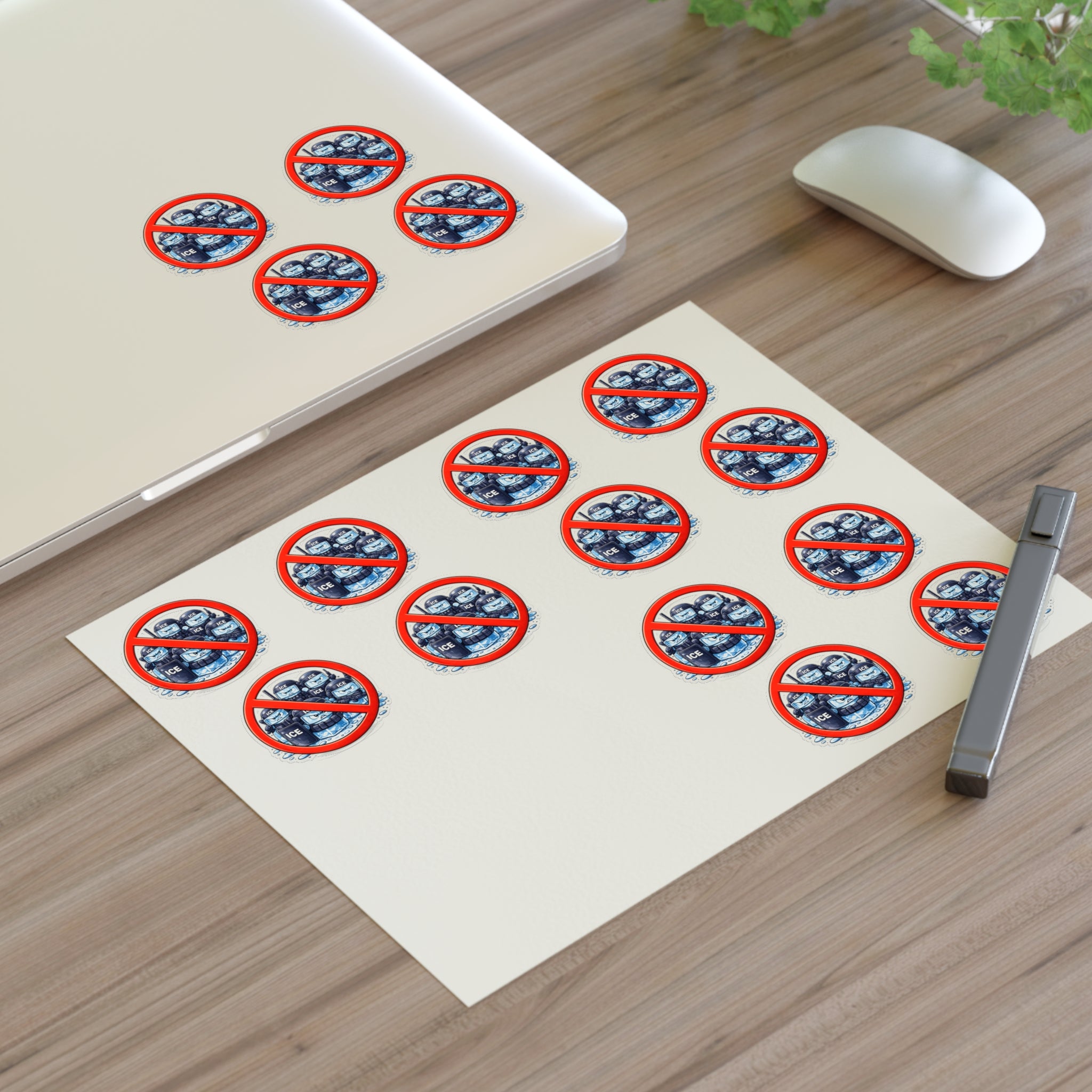 No ICE Sticker - Anti-ICE Protest Sticker Sheet - (4-Pack)