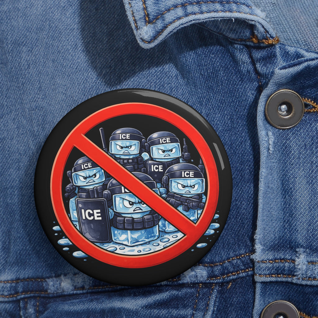 No Ice Pin Button – Anti-Ice Symbol Enamel Lapel Pin