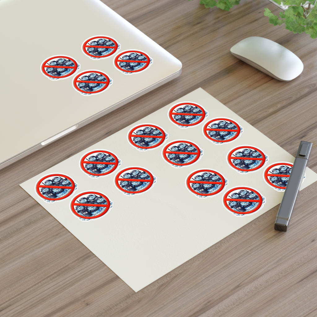 No ICE Sticker - Anti-ICE Protest Sticker Sheet - (4-Pack)