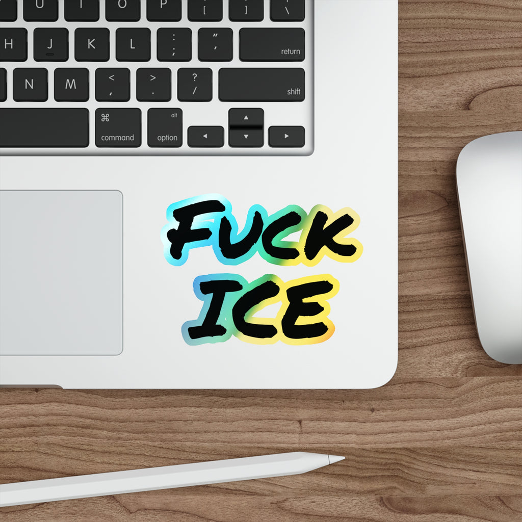 Fuck Ice Holographic Die-cut Stickers