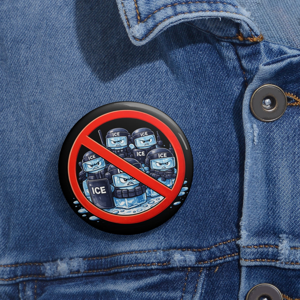 No Ice Pin Button – Anti-Ice Symbol Enamel Lapel Pin