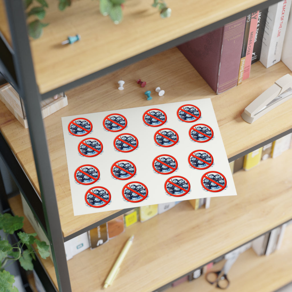 No ICE Sticker - Anti-ICE Protest Sticker Sheet - (4-Pack)