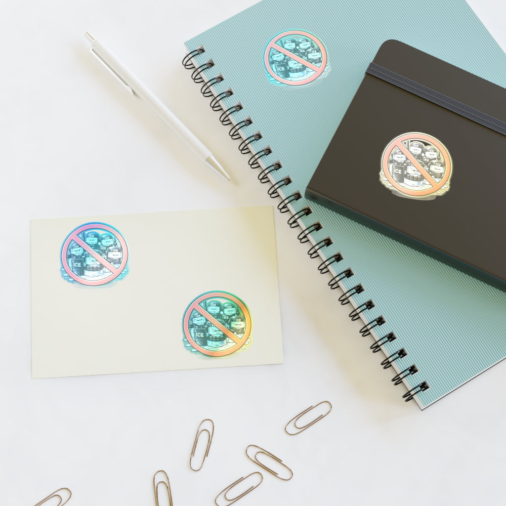 No ICE Sticker - Anti-ICE Protest Sticker Sheet - (4-Pack)