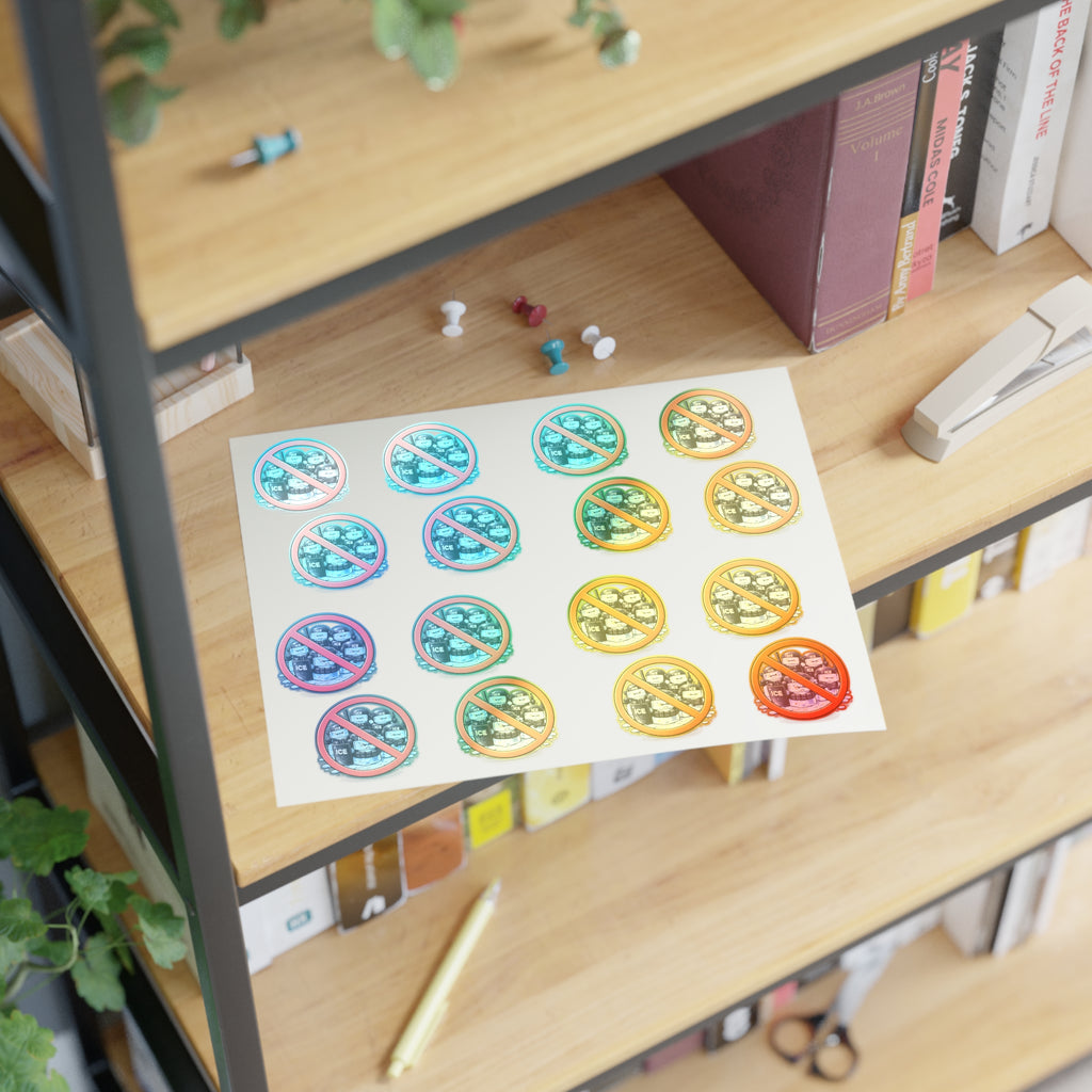 No ICE Sticker - Anti-ICE Protest Sticker Sheet - (4-Pack)