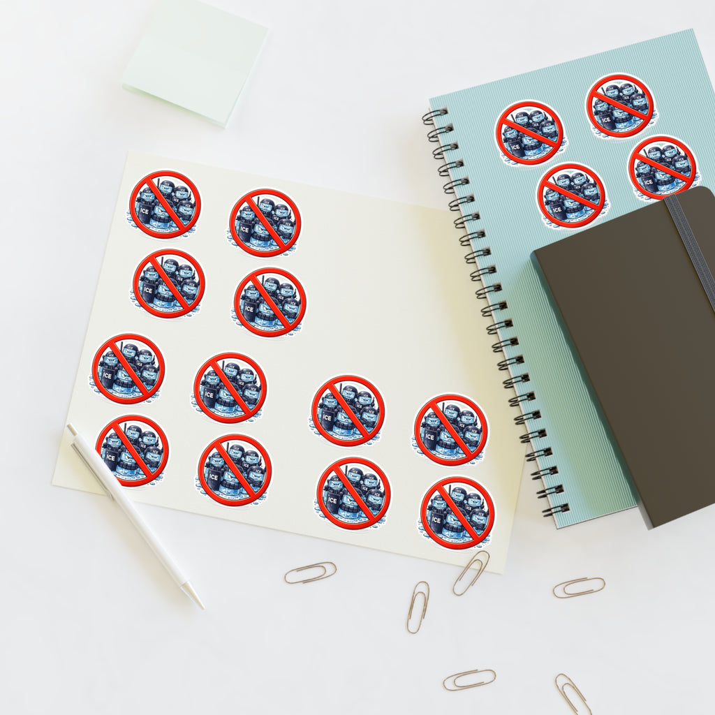 No ICE Sticker - Anti-ICE Protest Sticker Sheet - (4-Pack)