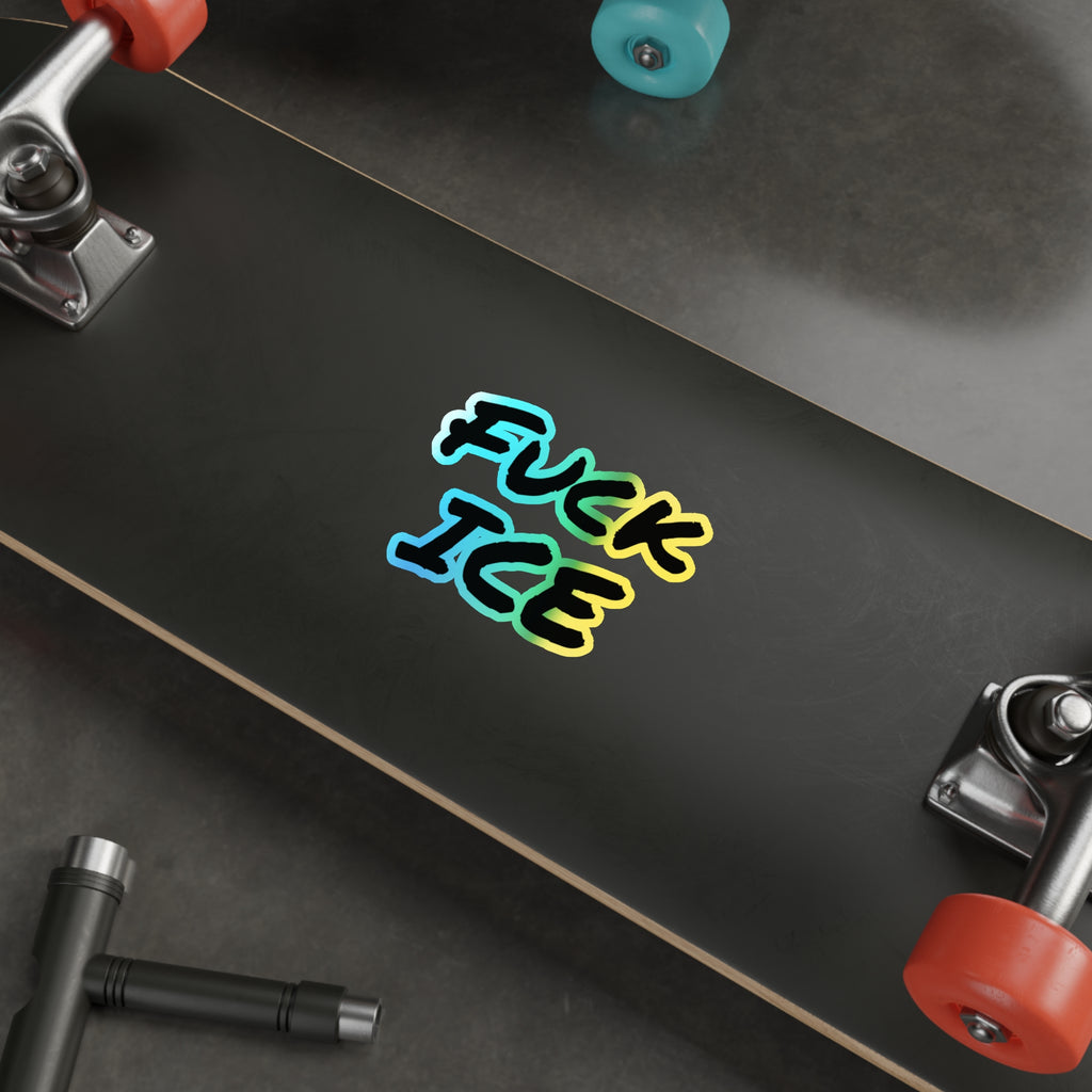 Fuck Ice Holographic Die-cut Stickers