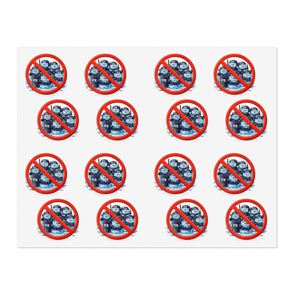 No ICE Sticker - Anti-ICE Protest Sticker Sheet - (4-Pack)