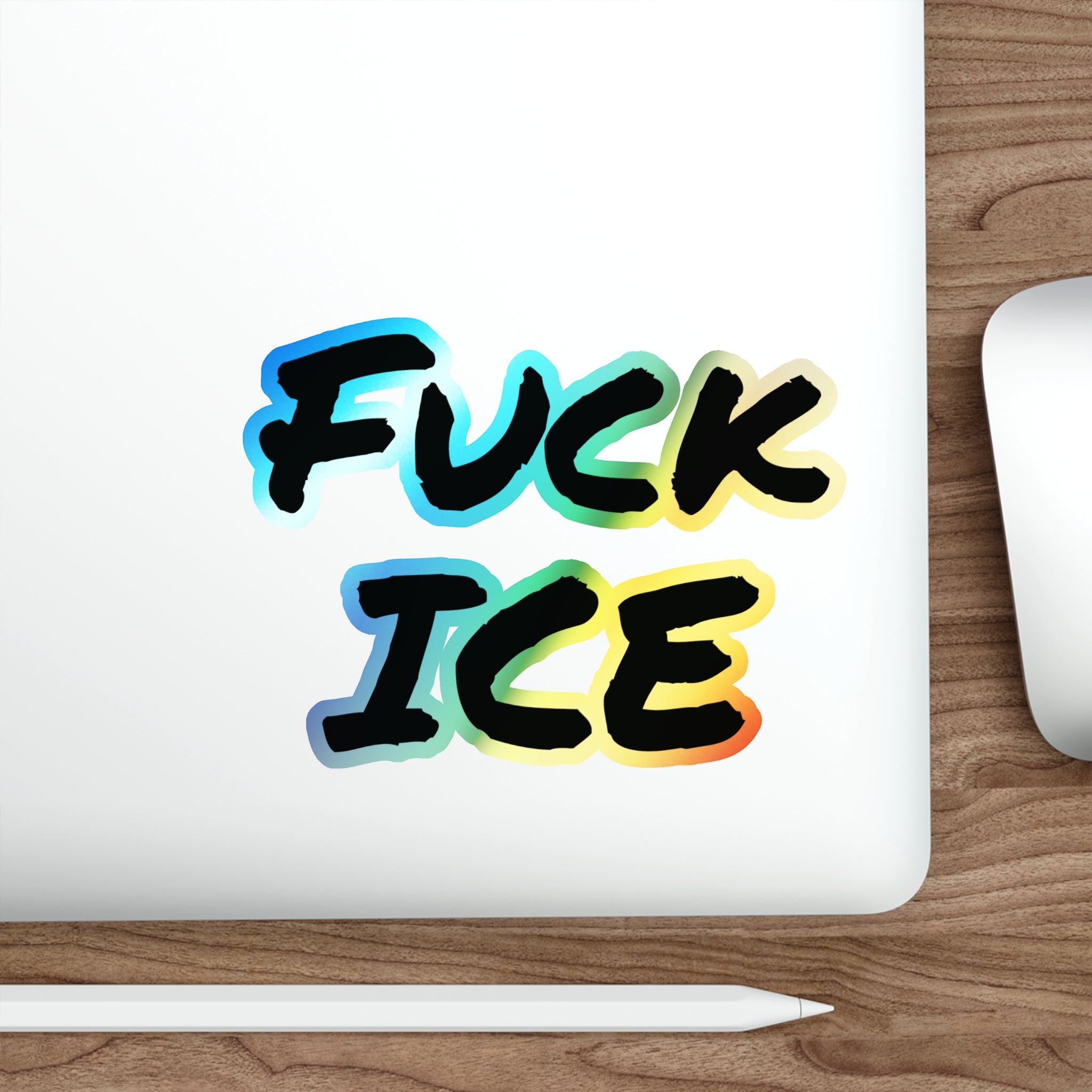 Fuck Ice Holographic Die-cut Stickers