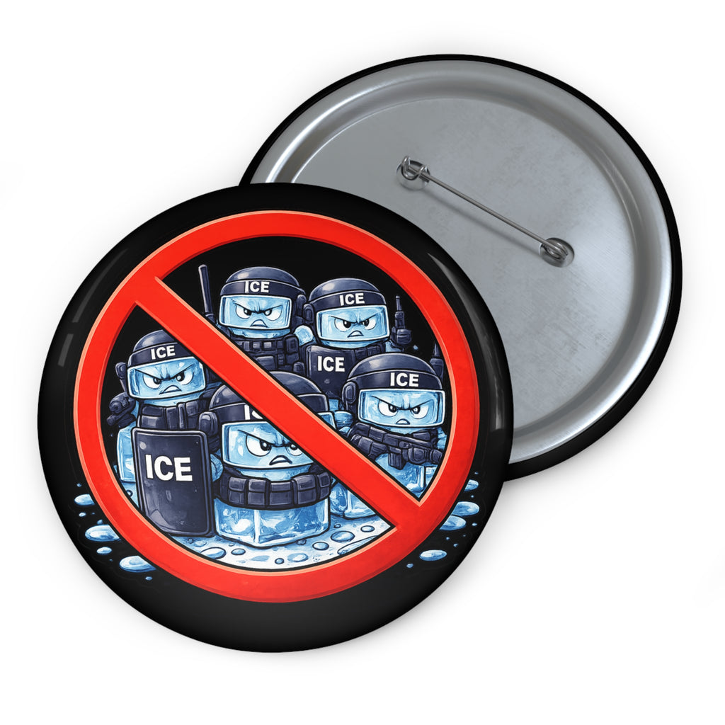 No Ice Pin Button – Anti-Ice Symbol Enamel Lapel Pin